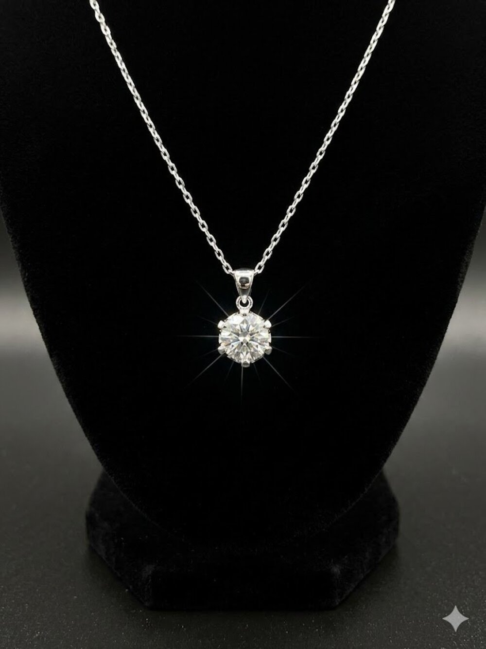 XL22 The Meteor 1 ct moissanite in sterling silver